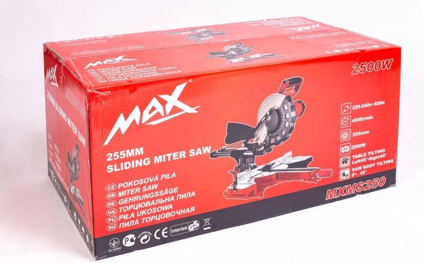 Торцовочная пила MAX MXMS250 2500Вт | 255мм диск | 340мм длина реза MXMS250 фото