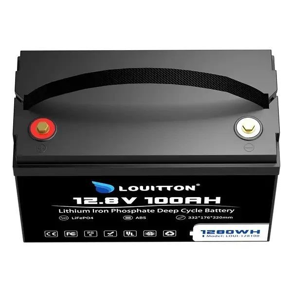 Аккумулятор с зарядкой Louitton LiFePO4 12V100AH (1280Wh) (литий-железо-фосфатный аккумулятор для ИБП (UPS)) Loui-128100 фото