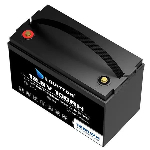 Аккумулятор с зарядкой Louitton LiFePO4 12V100AH (1280Wh) (литий-железо-фосфатный аккумулятор для ИБП (UPS)) Loui-128100 фото