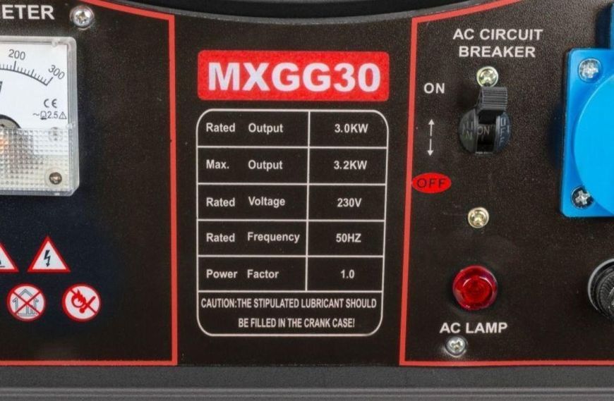 Бензиновий генератор Max MXGG30 [3.0 кВт &mdash; 3.2 кВт / AVR / Вихід 12 В] MXGG30 фото