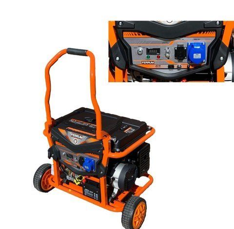 Генератор бензиновий зі стартером FERRUM FRGG5560СЕ 5.5 кВт-6.0 кВт FRGG5560 фото