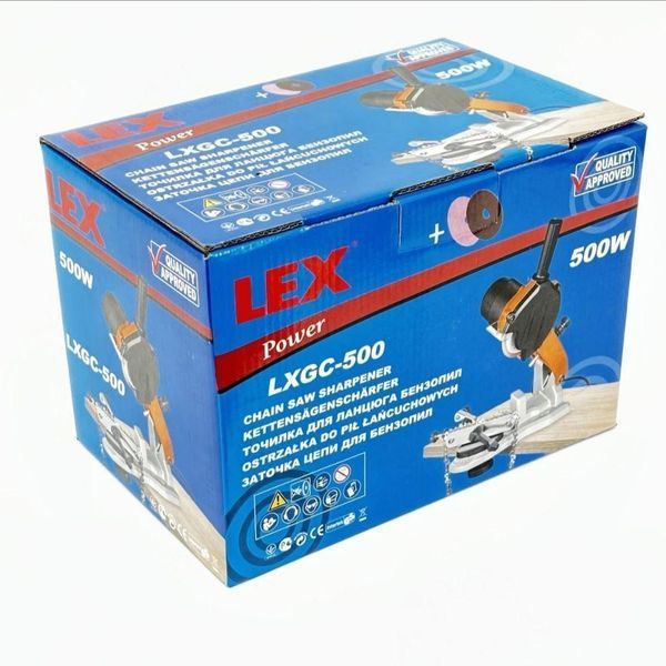 Станок для заточки цепи бензо-электропыль LEX LXGC500 500Вт + диодная подсветка LXGC500 фото