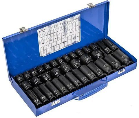 Набор ударных головок AL-FA ALIS35E 1/2" 35 единиц. ALIS35E фото