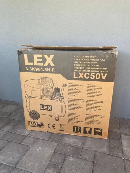 Компресор LEX LXC50V [50 л/3.3 кВт/220В/8 барів/430 л/хв.  2 циліндри] LXC50V фото