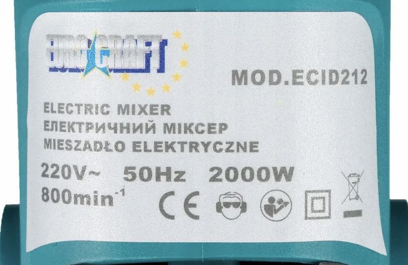Міксер-дриль будівельна Euro Craft ECID212, 2000 Вт ECID212 фото