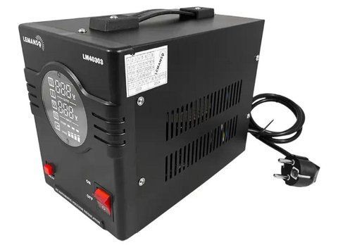 Стабілізатор напруги релейний однофазний Lemanso 1200 Вт 1500 VA Black LM40302 LM40302 фото