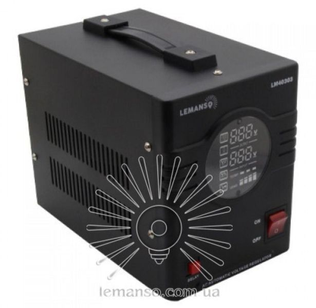 Стабилизатор напряжения релейный однофазный Lemanso 1200Вт 1500VA Black LM40302 LM40302 фото