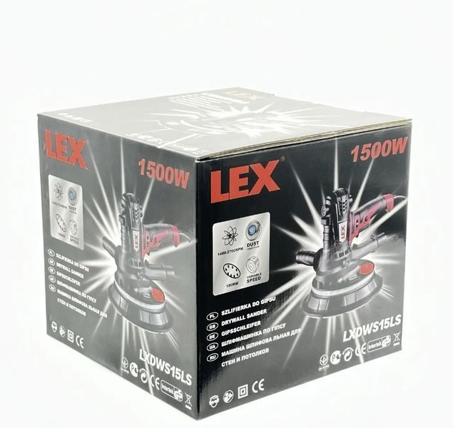 Шлифовальная машина для потолков, стен и гипсокартона LEX LXDWS15 1500W LXDWS15 фото