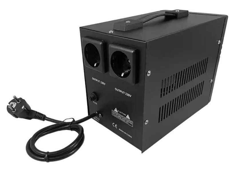 Стабилизатор напряжения релейный однофазный Lemanso 1200Вт 1500VA Black LM40302 LM40302 фото