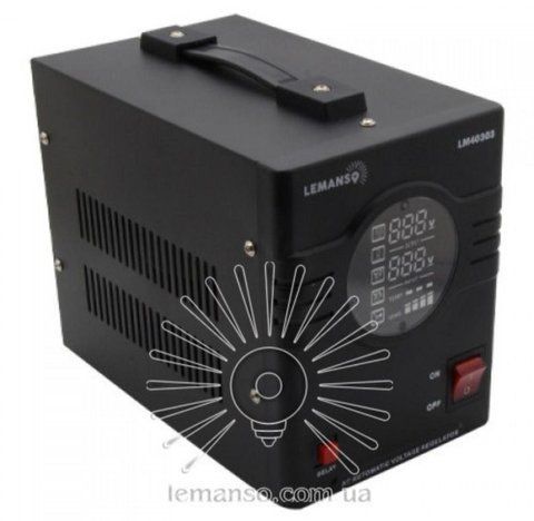 Стабілізатор напруги релейний однофазний Lemanso 800 Вт 1000VA Black LM40300 LM40300 фото