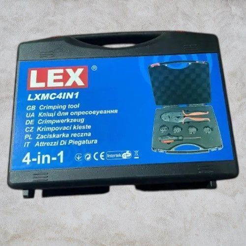 Кліщі-кримпер для роз'ємів &mdash; матриці + кейс Lex LXMC4981 LXMC4IN1 фото