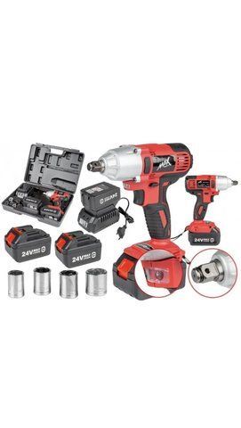 Ударный аккумуляторный гайковерт MAX POLAND MXIWCD24V: 280 HM с насадками (17,19,21,23 MM) MXIWCD24V: фото