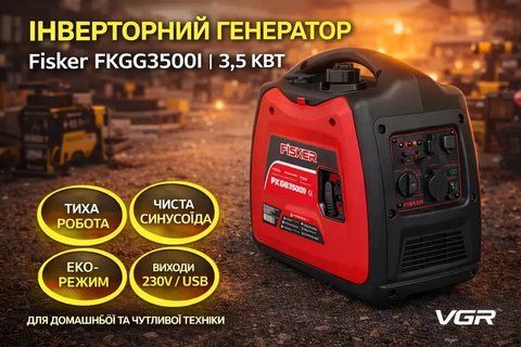 Інверторний генератор Fisker FKGG3500I 3,0/3,5кВт 51 фото